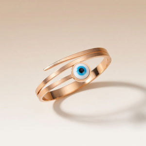 Round Evil Eye 18ct Rose Gold Multilayer Turkish Antique Armlet Bangle Bracelet — Boho Jewellery UK | The Colourful Aura