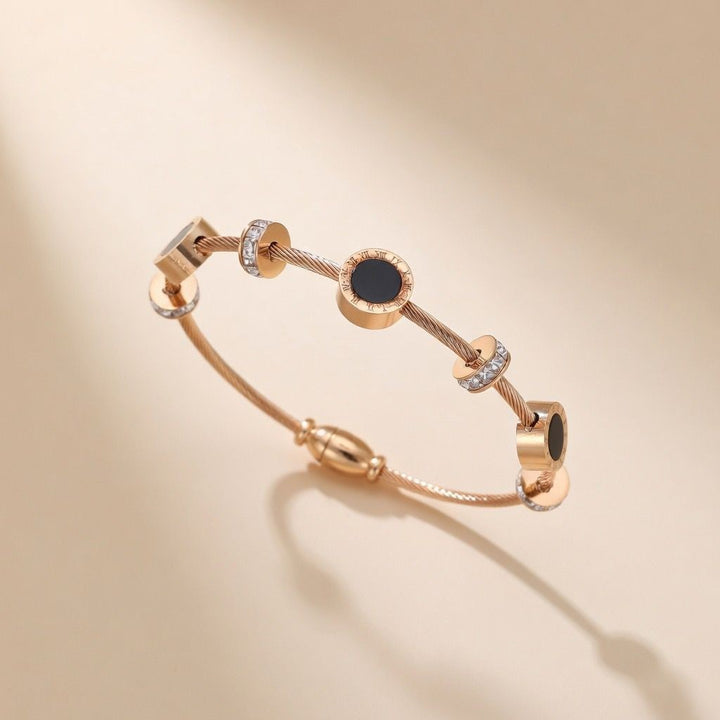 Roman Dual Colour Roman Charm Bracelet Bangle — Boho Jewellery UK | The Colourful Aura