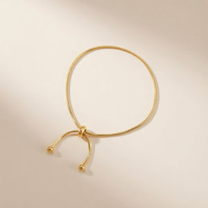 Stainless Steel Bow Knot Sliding Snake Chain Adjustable Anklet Bracelet — Boho Jewellery UK | The Colourful Aura