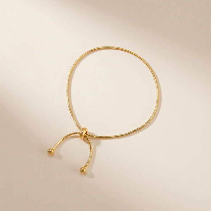 Stainless Steel Bow Knot Sliding Snake Chain Adjustable Anklet Bracelet — Boho Jewellery UK | The Colourful Aura