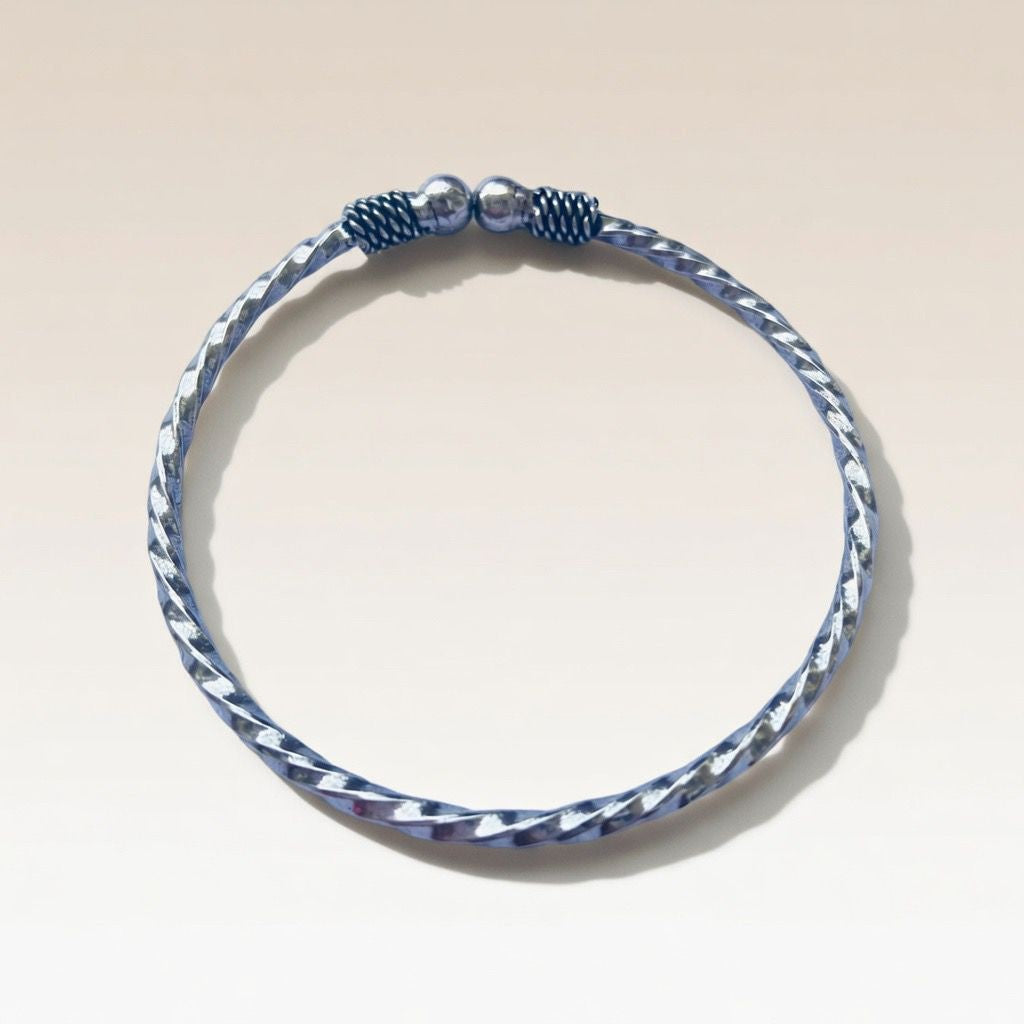 Oxidised Indian Tribal Silver Ethnic Boho Gypsy Open Kada Bangle Bracelet