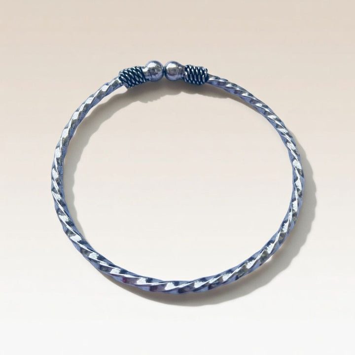 Oxidised Indian Tribal Silver Ethnic Boho Gypsy Open Kada Bangle Bracelet