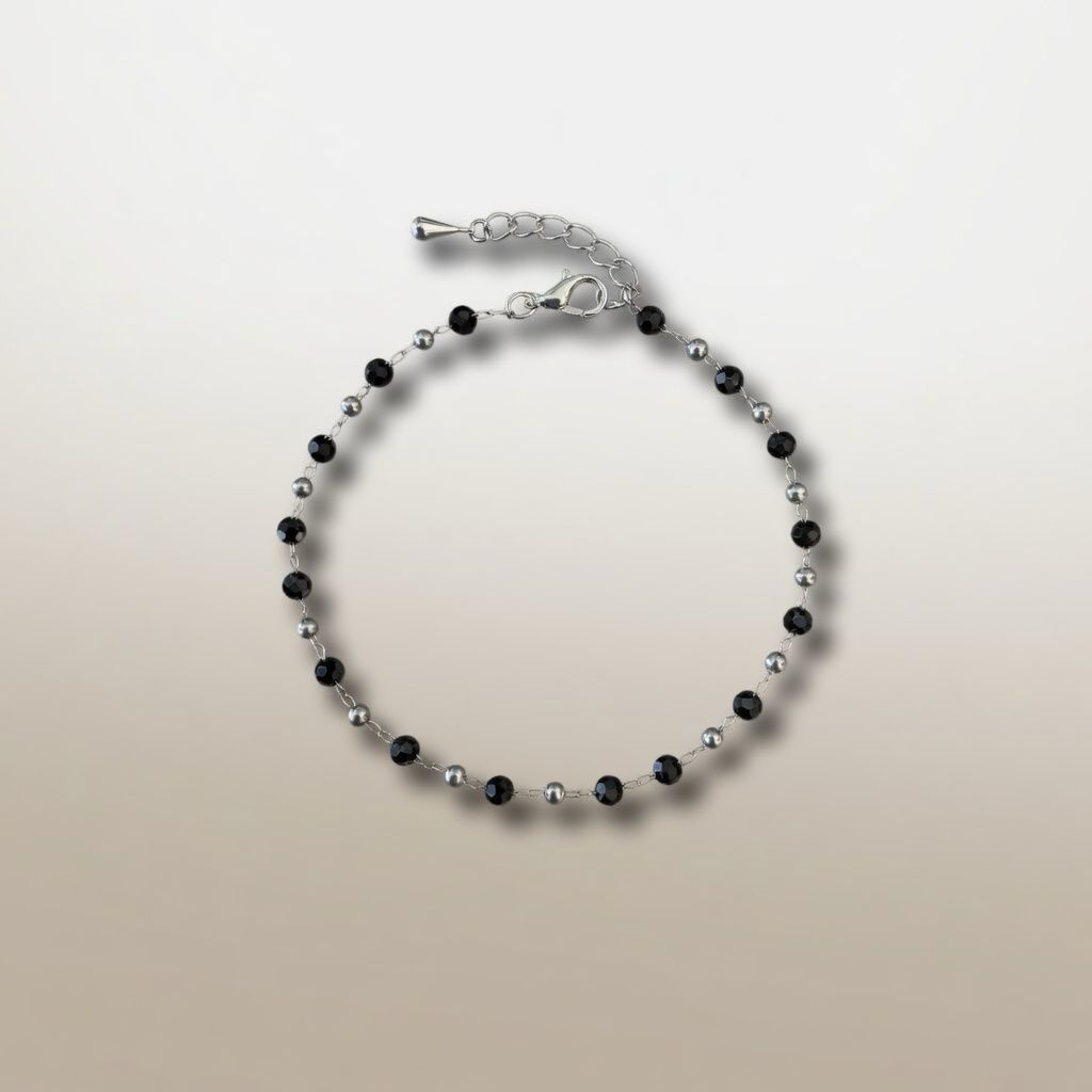 Asian Black Bead Chain Nazaria protection Indian Payal Emo Anklet – The Colourful Aura