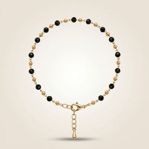 Asian Black Bead Chain Nazaria protection Indian Payal Emo Anklet – The Colourful Aura