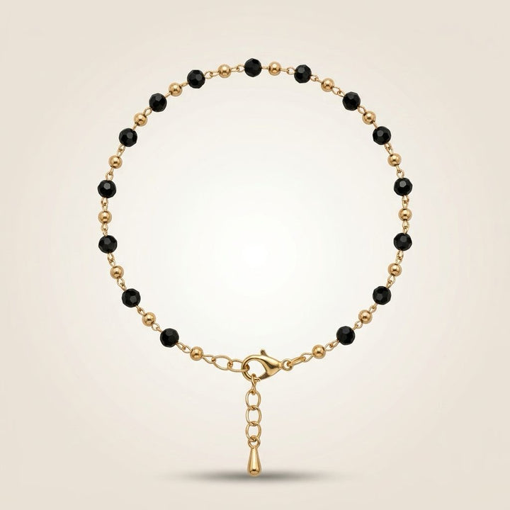 Asian Black Bead Chain Nazaria protection Indian Payal Emo Anklet – The Colourful Aura