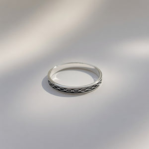 925 Silver Band Boho Slim Black Thumb Midi Band Toe Ring – The Colourful Aura