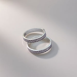 Purple Adjustable Pure Silver Bohemian Foot Toe Ring — Boho Jewellery UK | The Colourful Aura