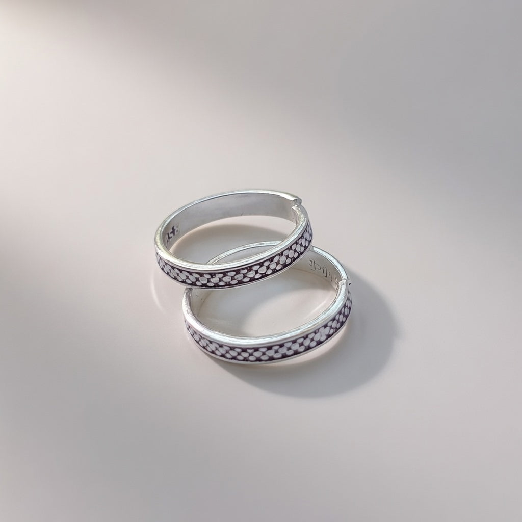 Purple Adjustable Pure Silver Bohemian Foot Toe Ring — Boho Jewellery UK | The Colourful Aura