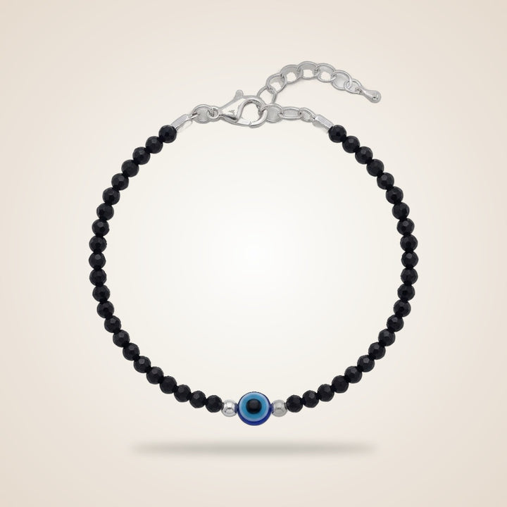 Kids Nazaria Evil Eye Black Beaded Bracelet/Anklet — Boho Jewellery UK | The Colourful Aura