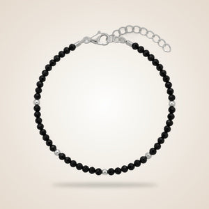 Classic Black Beaded Kids Nazaria Bracelet/Anklet — Boho Jewellery UK | The Colourful Aura