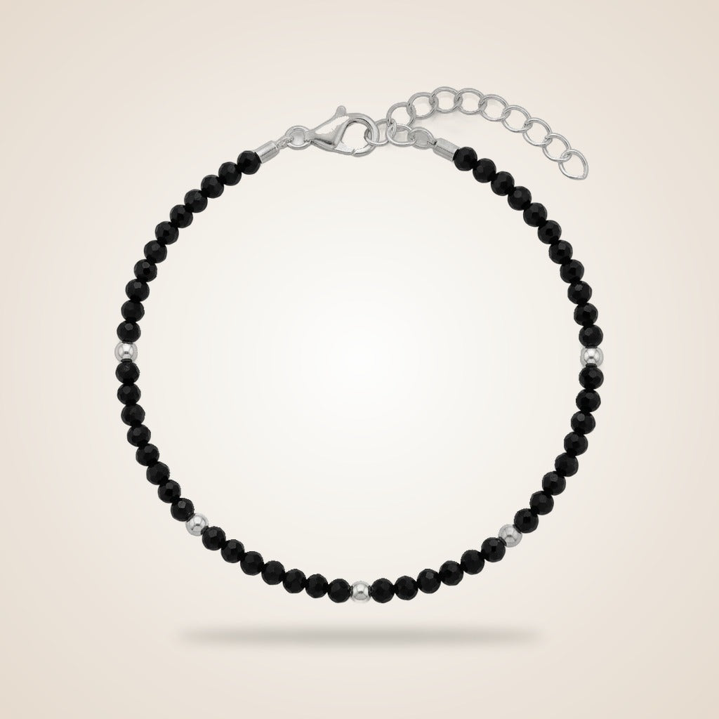 Classic Black Beaded Kids Nazaria Bracelet/Anklet — Boho Jewellery UK | The Colourful Aura