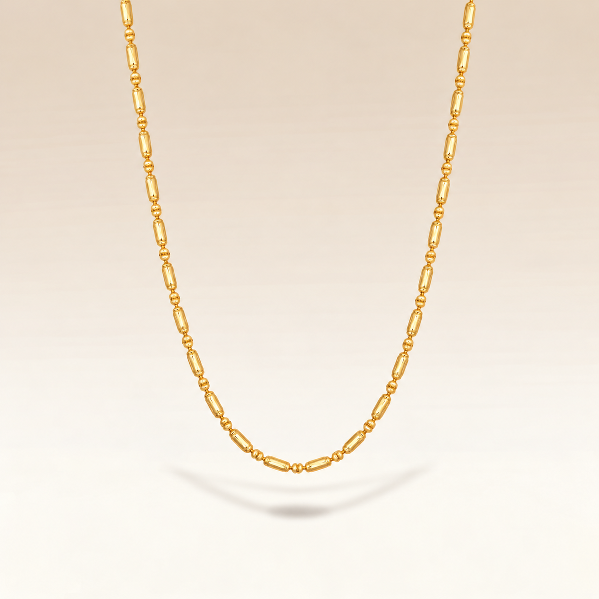 Gold Satellite Bead Chain Necklace 16 Inch — Boho Jewellery UK | The Colourful Aura