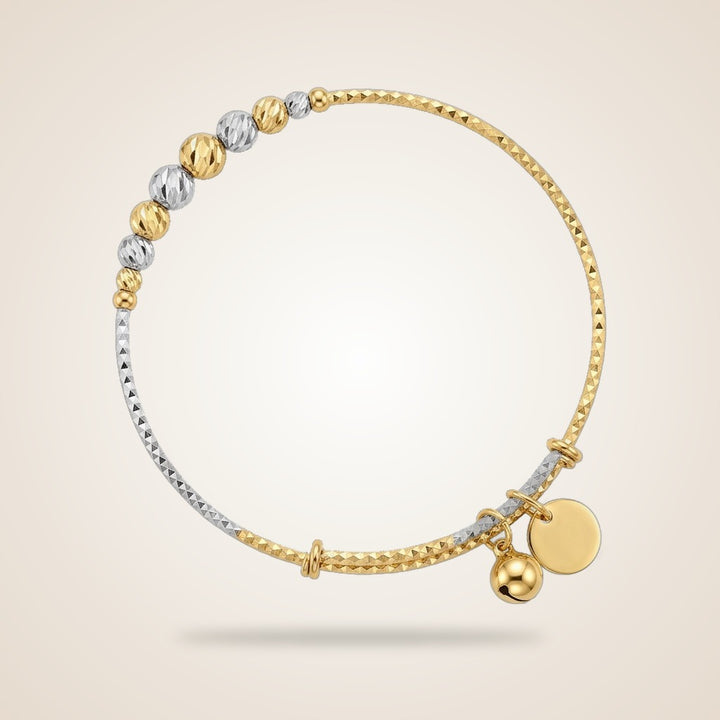 Gold Silver Ball Beaded Adjustable Cuff Bracelet For Kids and Adults — Boho Jewellery UK | The Colourful Aura