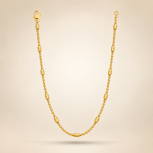 Graduated Gold Ball Bead Chain Necklace — Boho Jewellery UK | The Colourful Aura