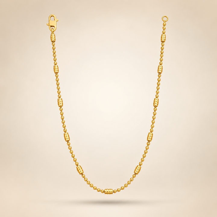 Graduated Gold Ball Bead Chain Necklace — Boho Jewellery UK | The Colourful Aura