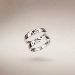 Adjustable Hand Holding Matching Couple Band Promise Ring Set – The Colourful Aura