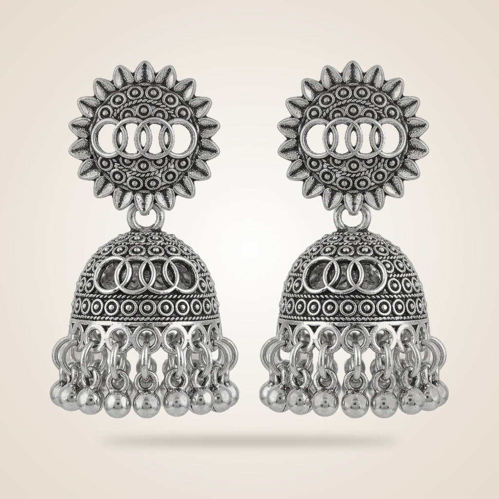 Oxidised Bohemian Indian Asian Bridal Boho Jhumkis — Boho Jewellery UK | The Colourful Aura