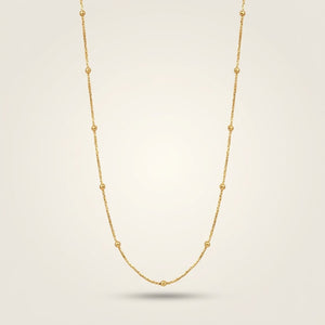 Single Strand 18ct Gold Plated Satellite Chain Necklace (Close-up Detail) | The Colourful Aura