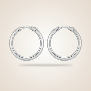 Pure Silver Small Slim Solid Bali Lightweight Dainty Unisex Punk Hoop Earring — Boho Jewellery UK | The Colourful Aura