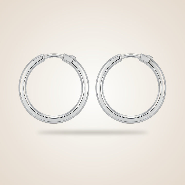 Pure Silver Small Slim Solid Bali Lightweight Dainty Unisex Punk Hoop Earring — Boho Jewellery UK | The Colourful Aura