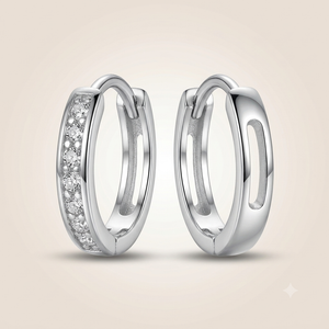 Sterling Silver Pave Hoop Earrings — Boho Jewellery UK | The Colourful Aura