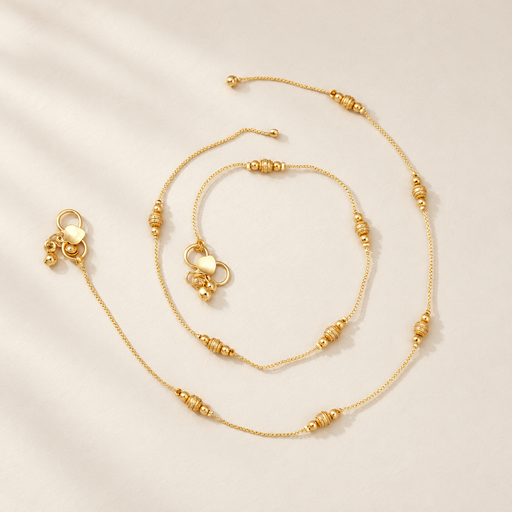 Gold chain anklets from The Colourful Aura