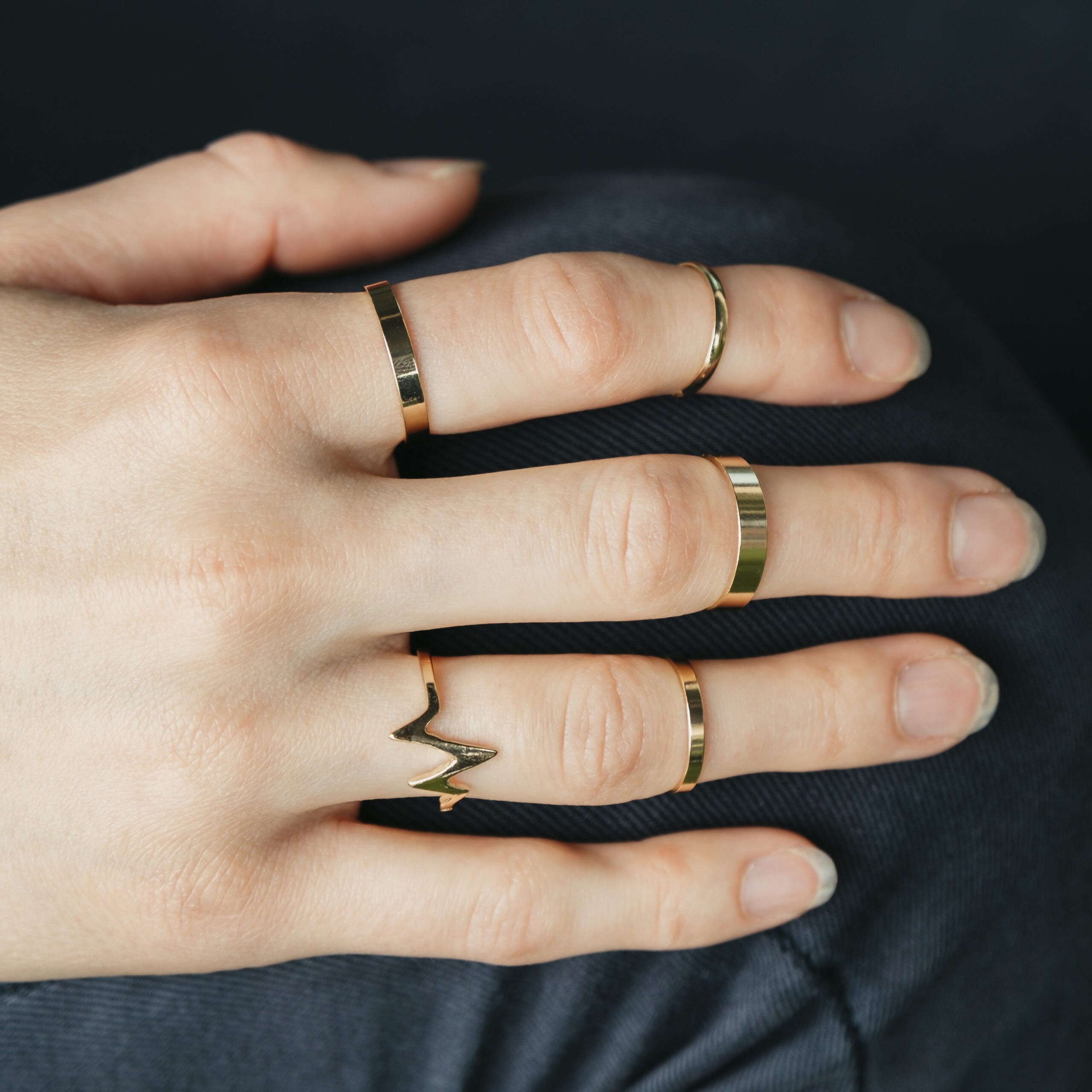 Knuckle ring set on sale silver