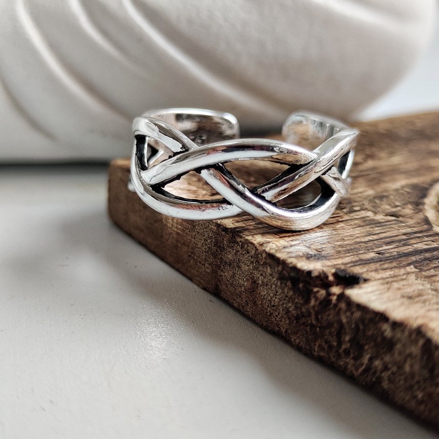 Silver Boho Chunky Open Ring