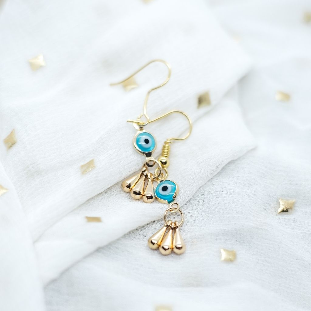 Greek evil store eye earrings