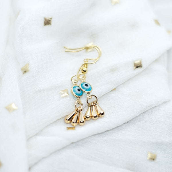 Evil Eye Dangle Drop Earrings
