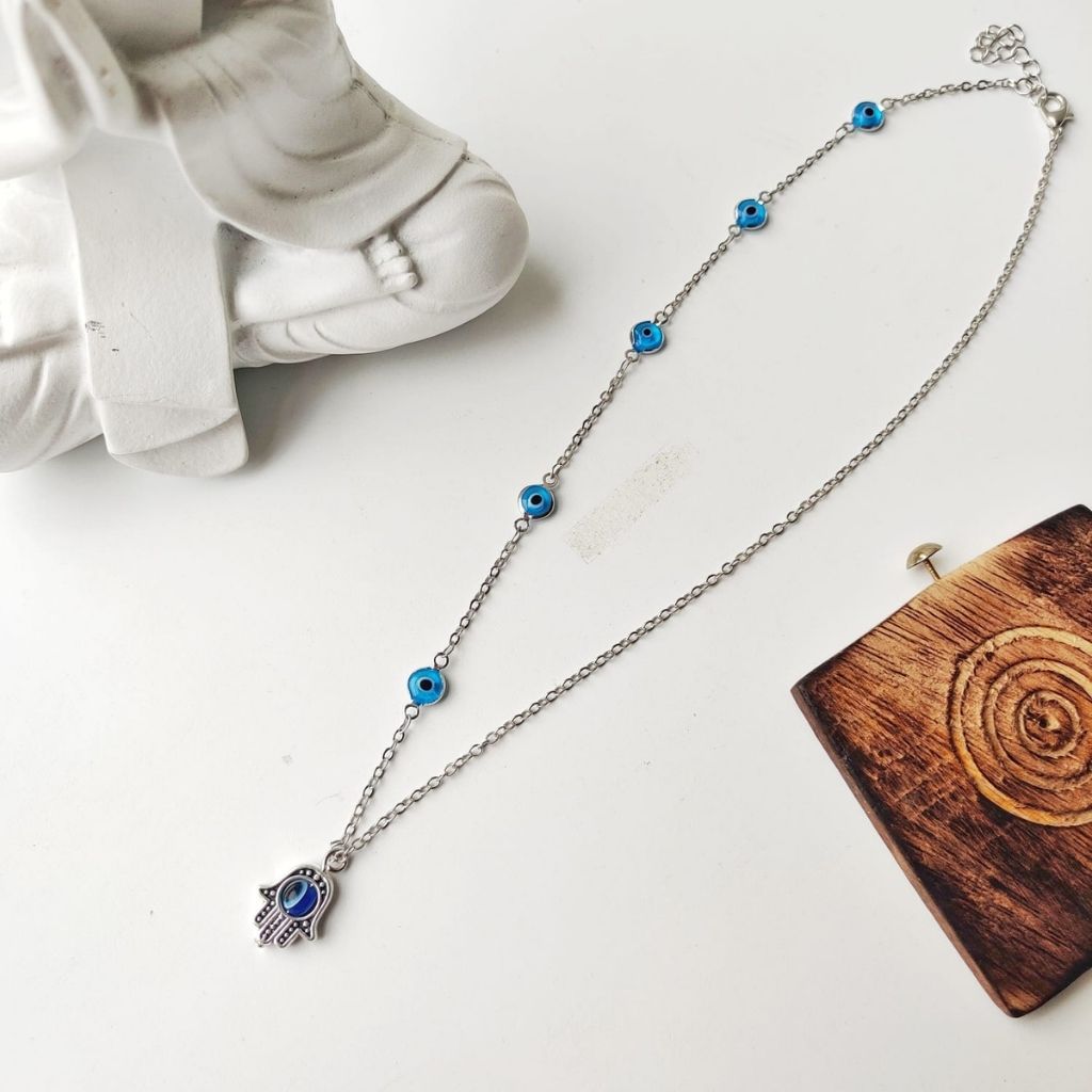 Half Evil Eye Choker Necklace