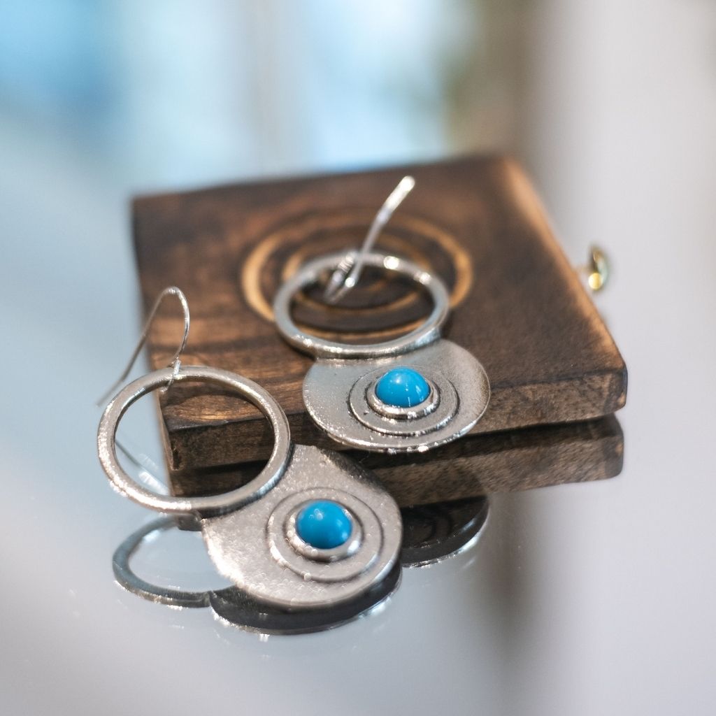 Turquoise Geometric Earrings