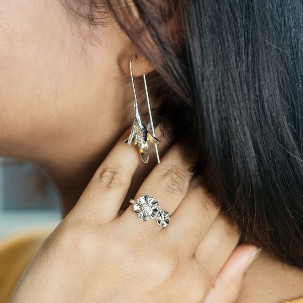 Vintage Lily Long Drop Earrings