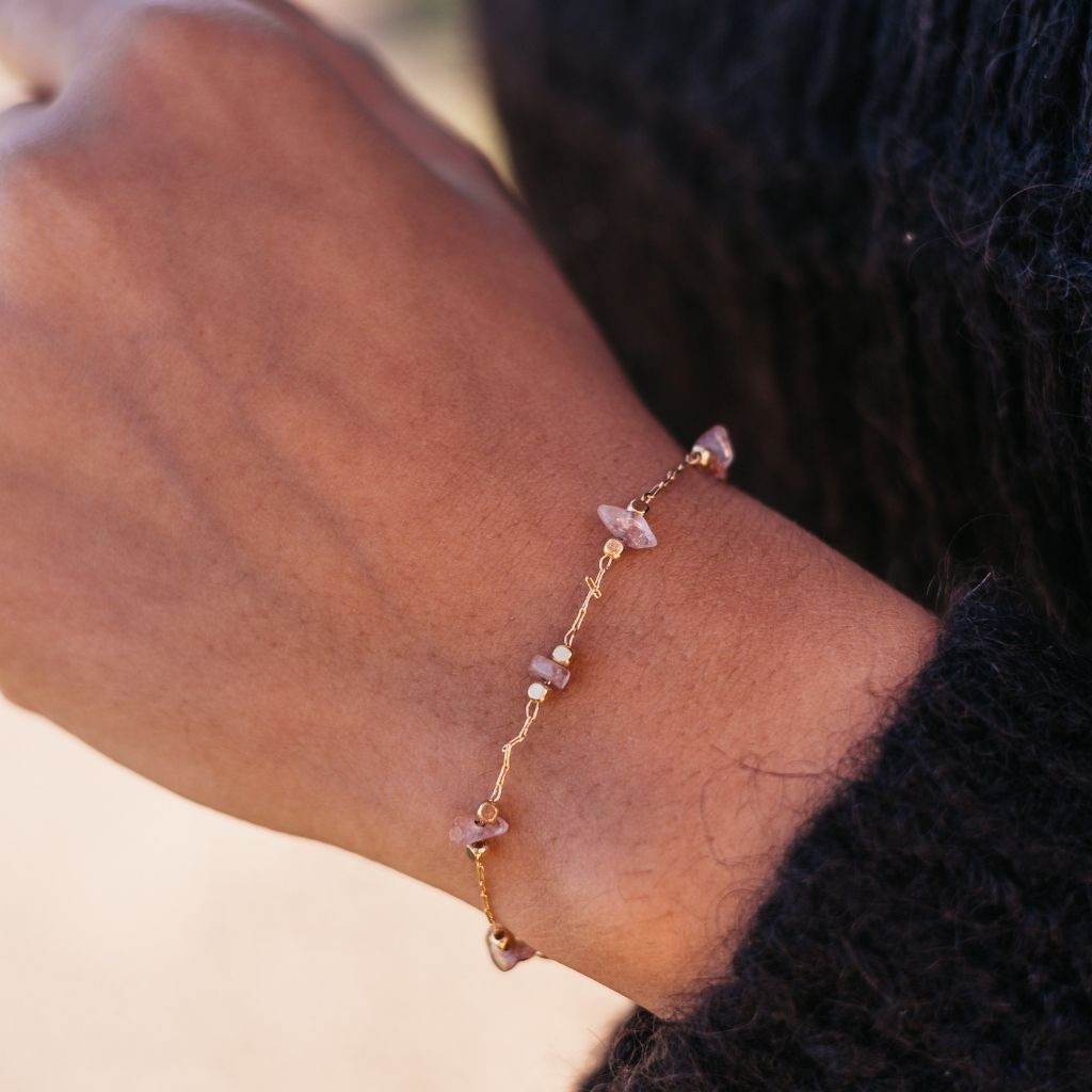 Gold Crystal Quartz Minimalist Healing Choker Dainty Necklace