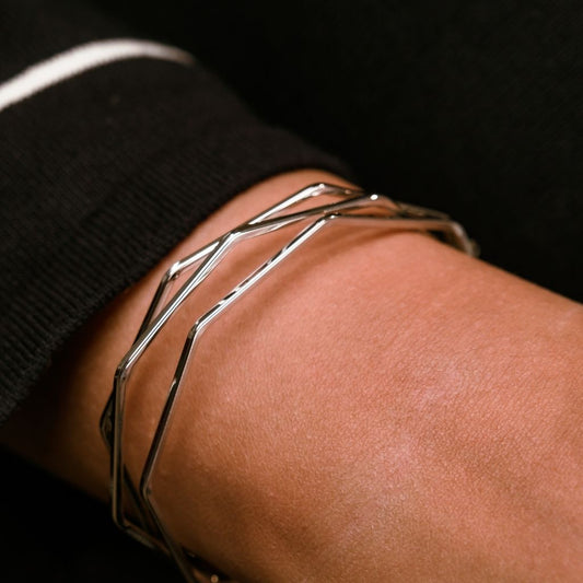 Silver Twist Bangle