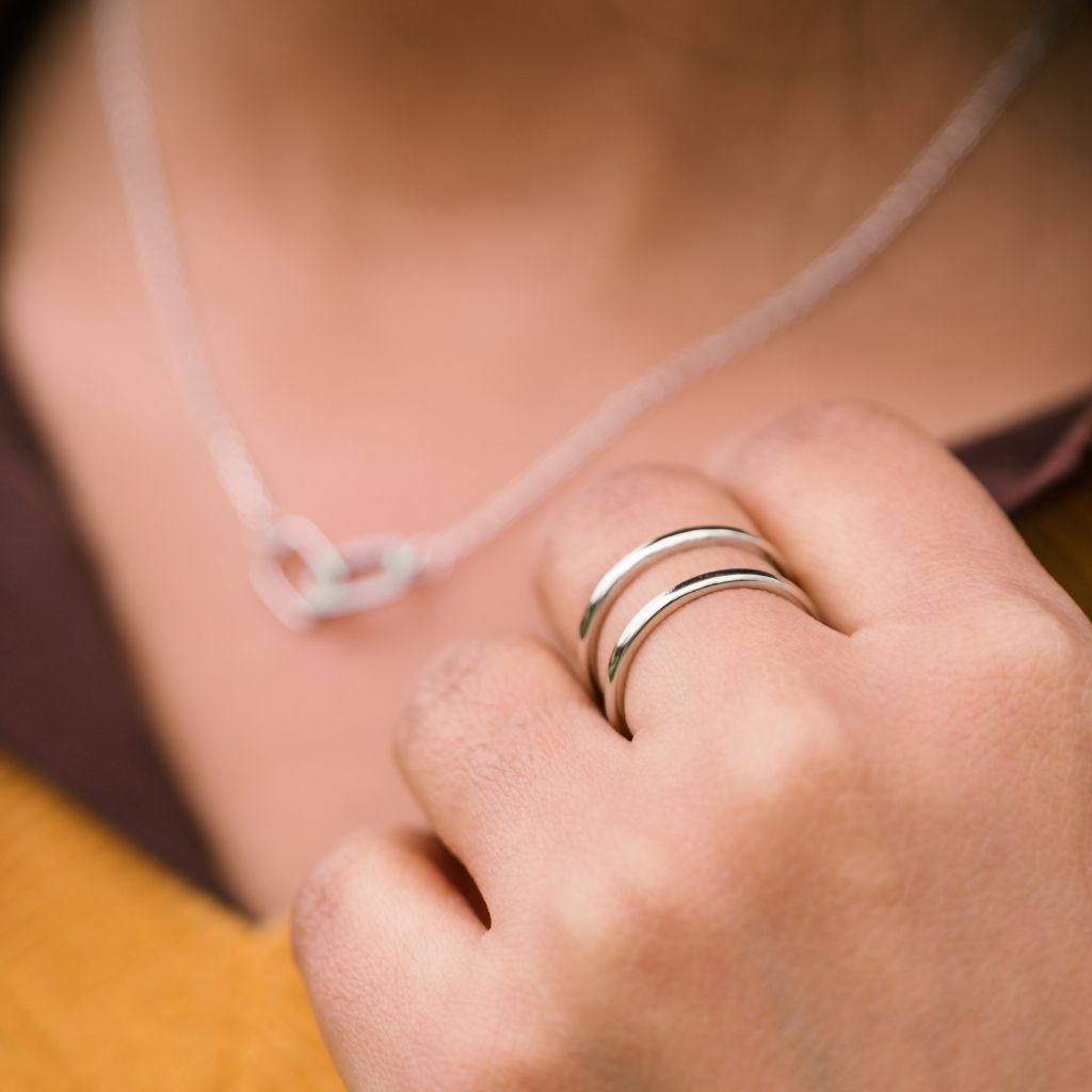 Two Layer Silver Ring