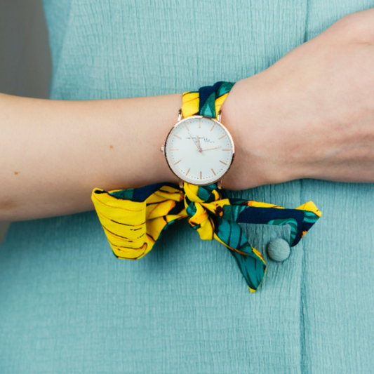 Yellow Banana Cloth Wristwatch