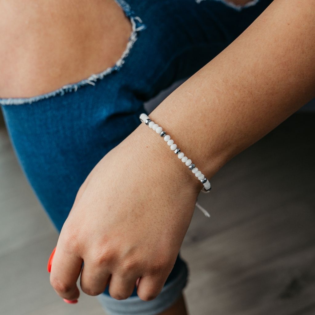 White Silver Bracelet