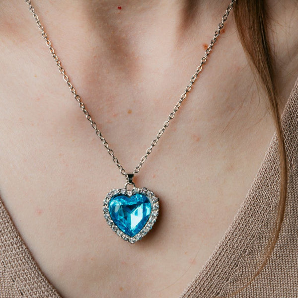 Titanic Rose Necklace Titanic Rose Necklace Blue Diamond Necklace