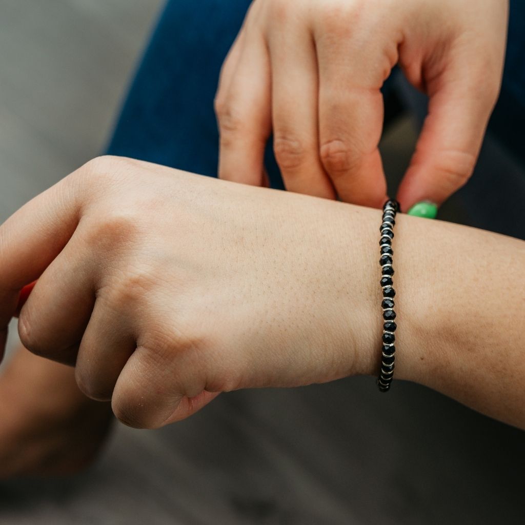 Silver Black Bracelet