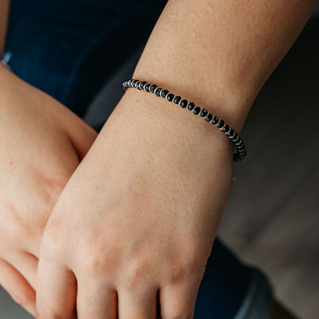 Silver Black Bracelet