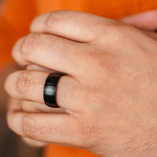 Matt Black Tungsten Ring