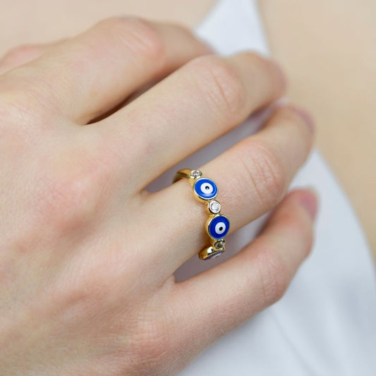 Evil Eye Adjustable Rings