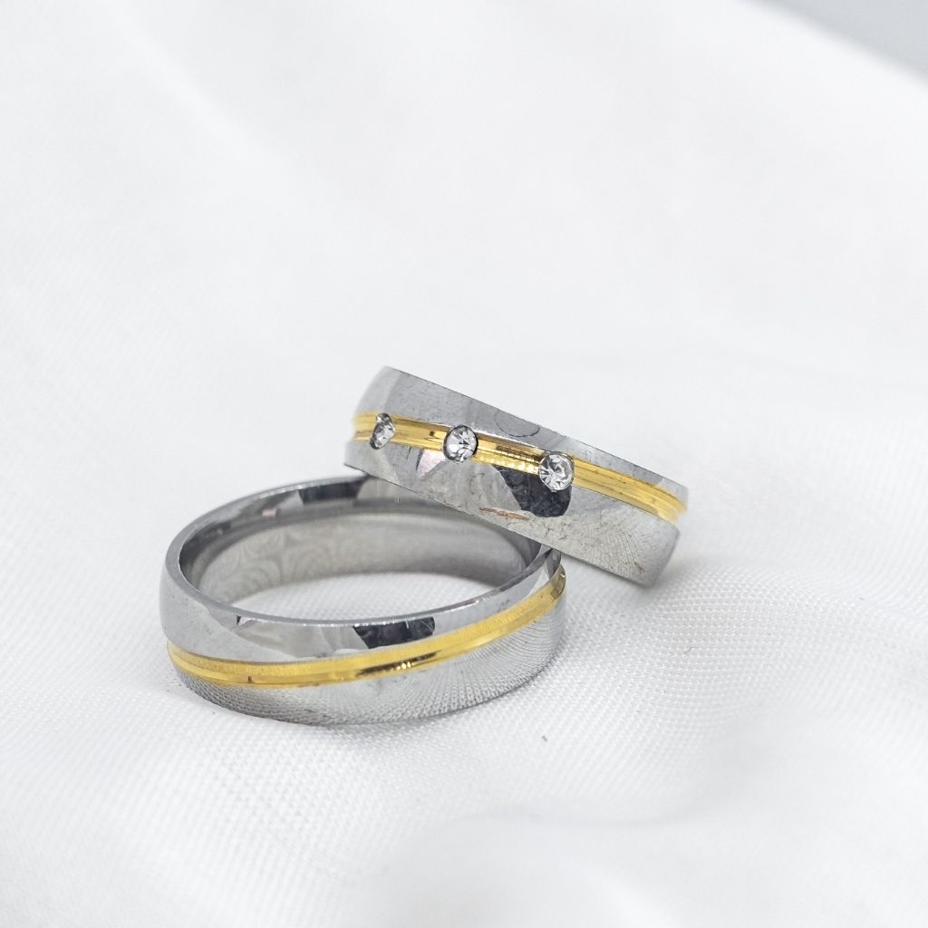 Golden Band Promise Ring set