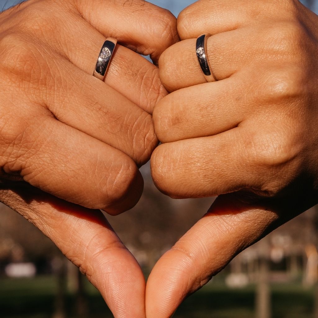 His and Hers Heart Matching Rings • Couple Ring Set • His and Her Promise  Rings • Rings For Couples • Boyfriend Girlfriend rings • SR1074