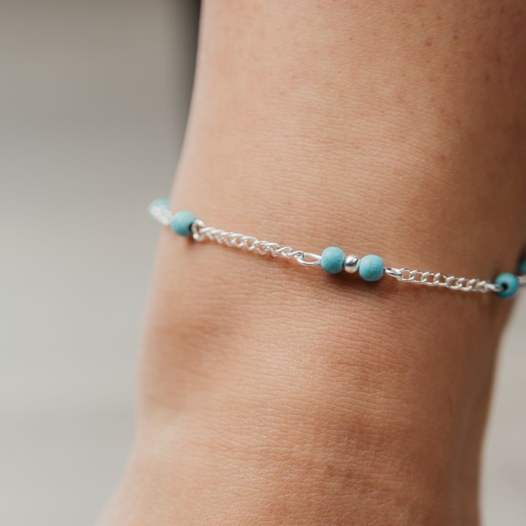 Turquoise Chain Anklet