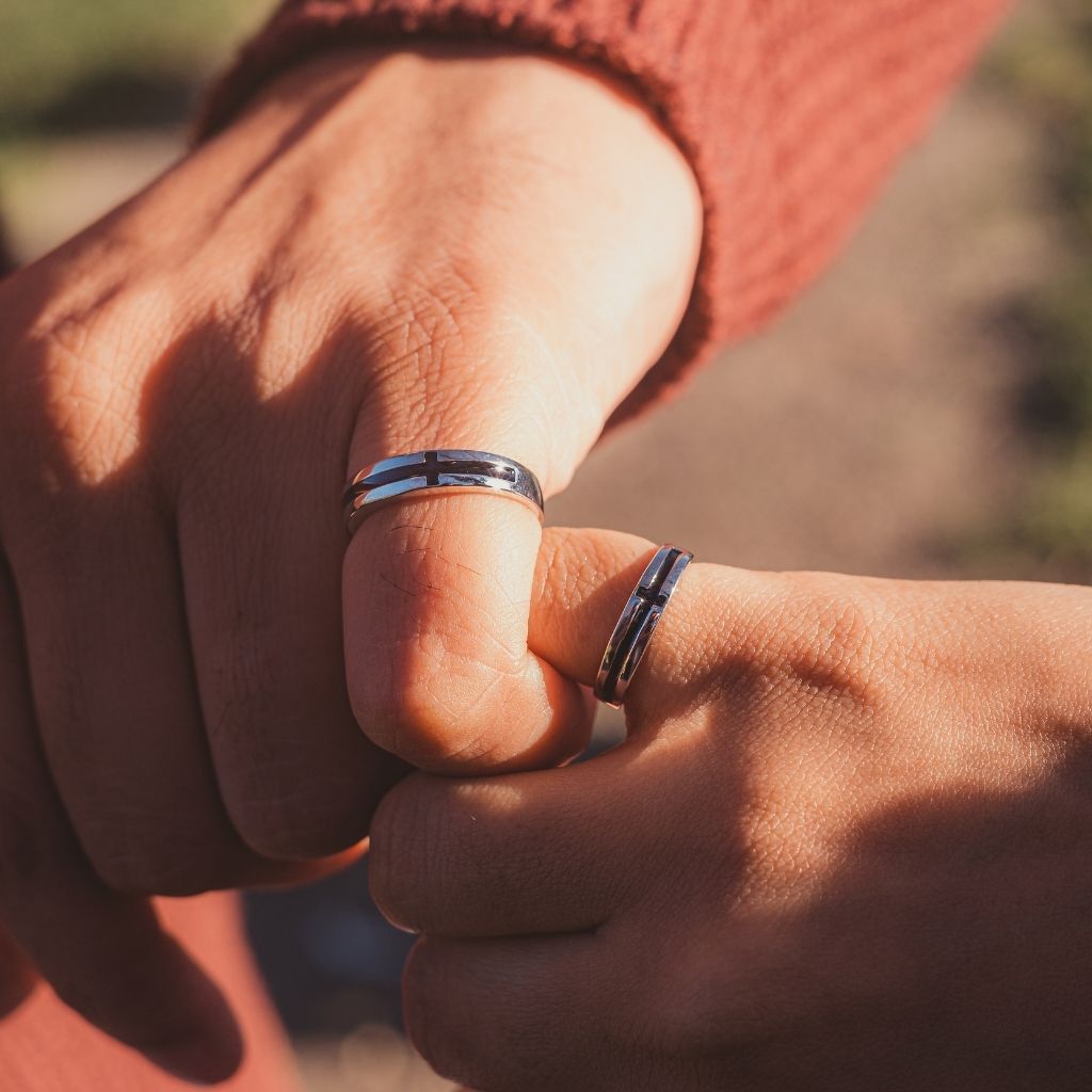 His and hers wooden on sale rings