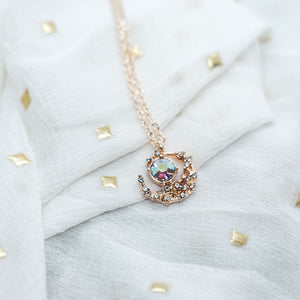 Rose Gold Half Moon Nacklase