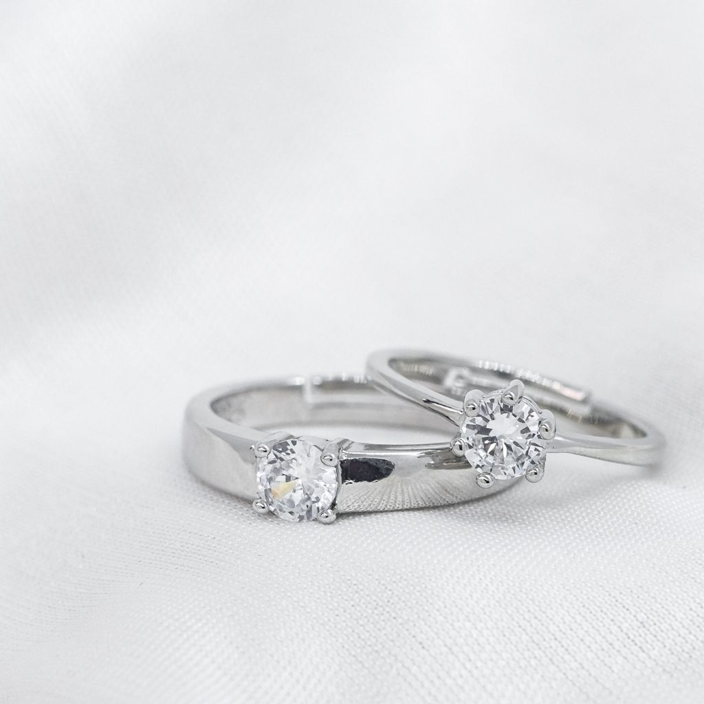 White Diamond Set Of Rings