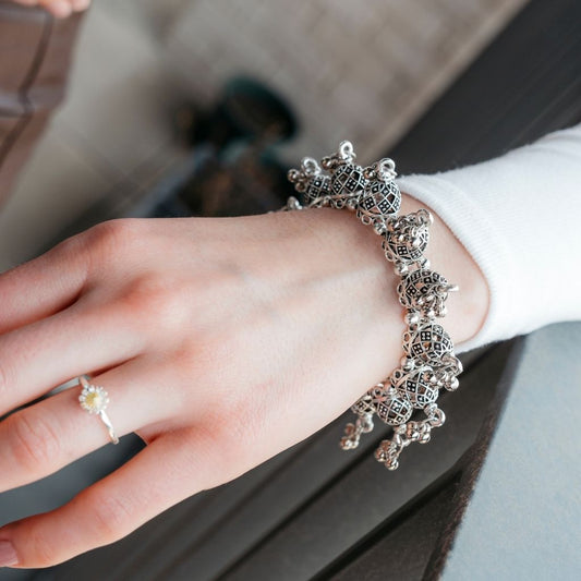 Indian Tribal Silver Bangle